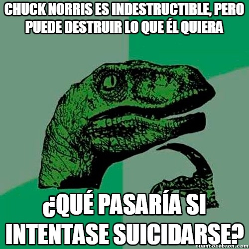 Philosoraptor - Paradoja de Chuck Norris