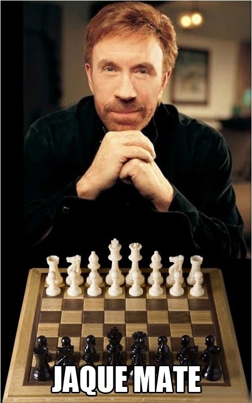 ajedrez,Chuck Norris,jaque mate,sin empezar,sin moverse,y ahora protesta si te atreves