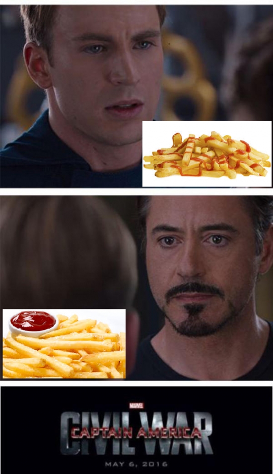 Meme_otros - Hay dos maneras de disfrutar del ketchup en las patatas fritas