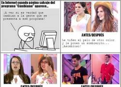 Enlace a Eso de ''Cámbiame'' es relativo y a medias en el programa de Telecinco