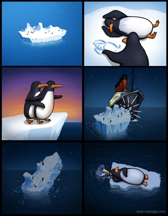 la historia no contada,paralelo,pingüinos,titanic,versión