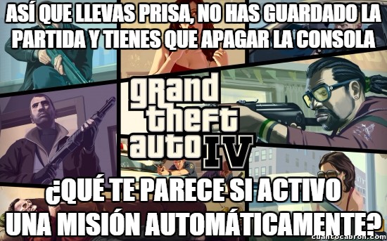 Meme_otros - Grand Theft Auto IV trolleando en momentos inoportunos