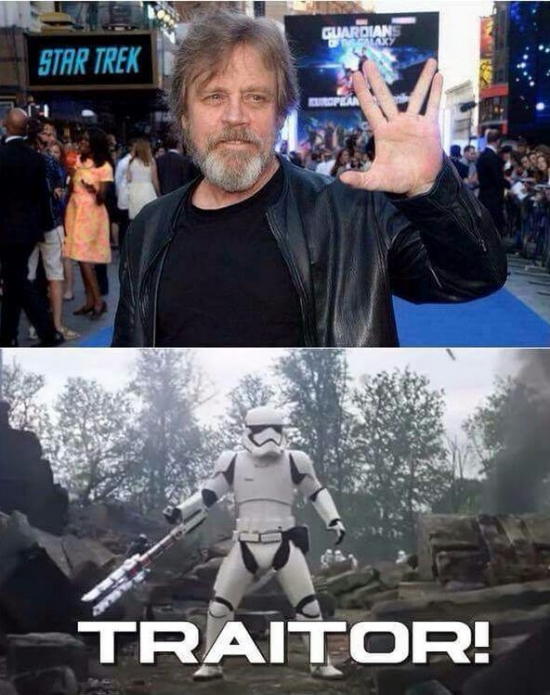 Luke Skywalker,si gran traidor fue el padre mayor traidor fue el hijo,star trek,star wars,traitor