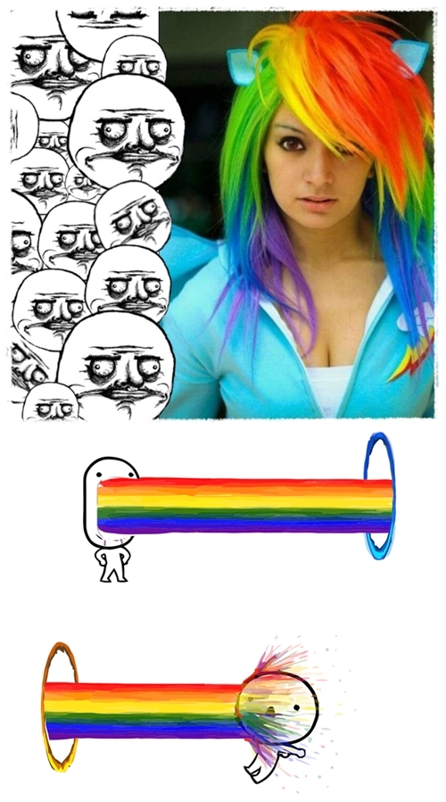 cabello,chica,colores,cosplay,guapa,My Little Pony,peinado,portal,puke rainbows,Rainbow Dash