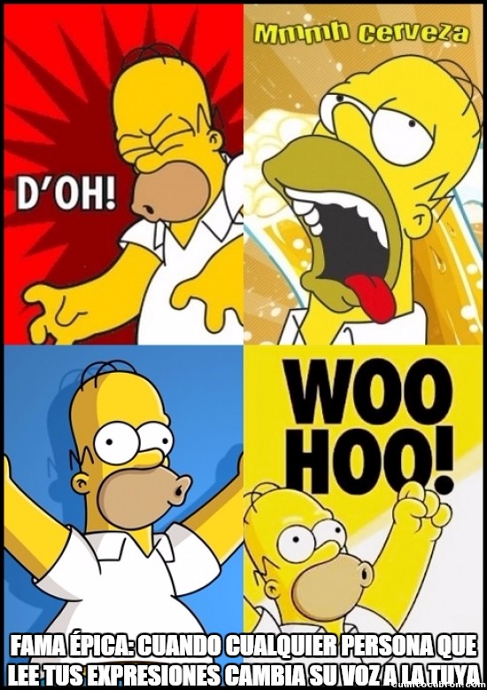 expresiones,fama,famoso,Homer,Homero,onomatopeyas,Simpson,sonidos,tono,voz