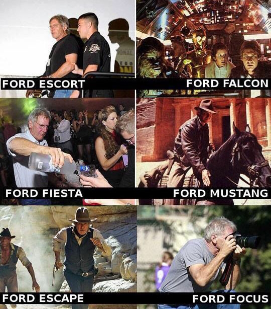 Meme_otros - Harrison Ford: compacto, sedán y todo terreno