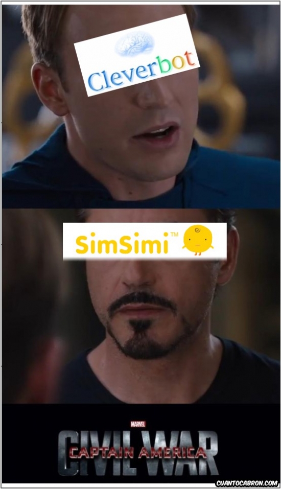 Civil war,cleverbot,simsimi