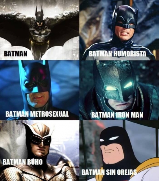 Meme_otros - Los distintos tipos de Batman