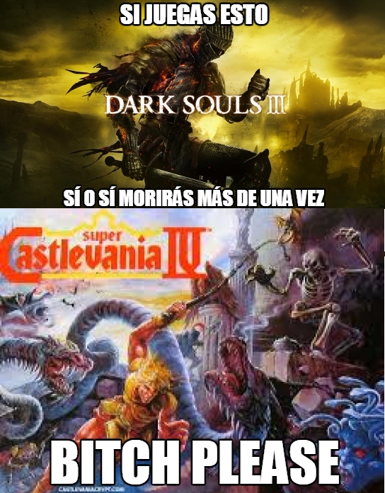 Dark Souls,Difícil,Konami mató Castlevania,Morir,Super Castlevania IV