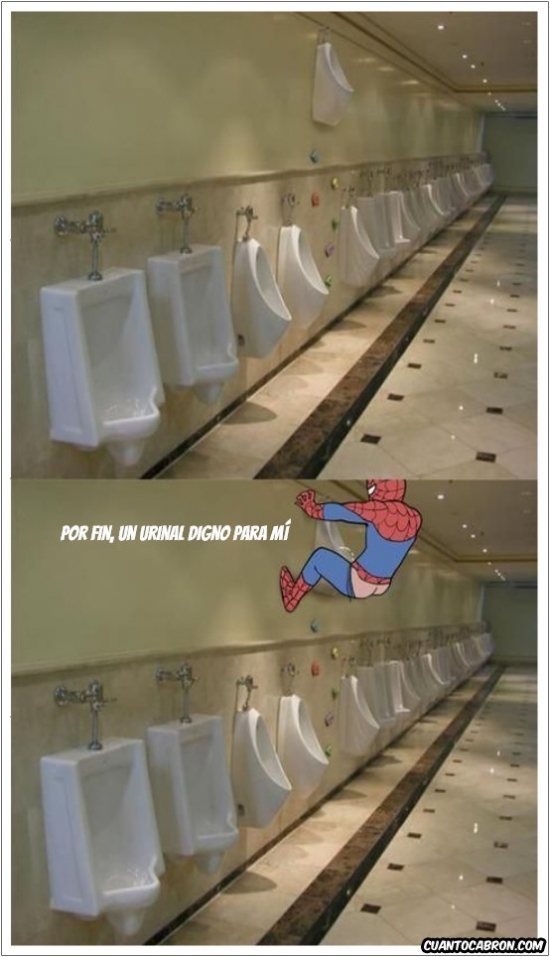 Spiderman_yisus - El urinal perfecto para Spiderman
