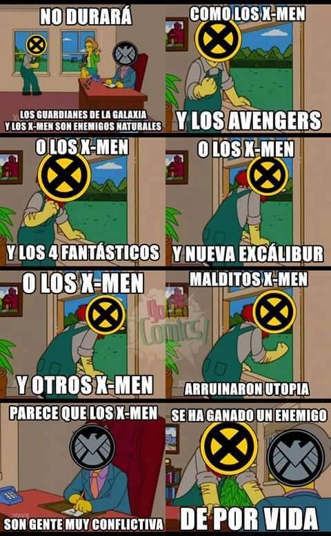 Meme_otros - Los X-Men son tan conflictivos...