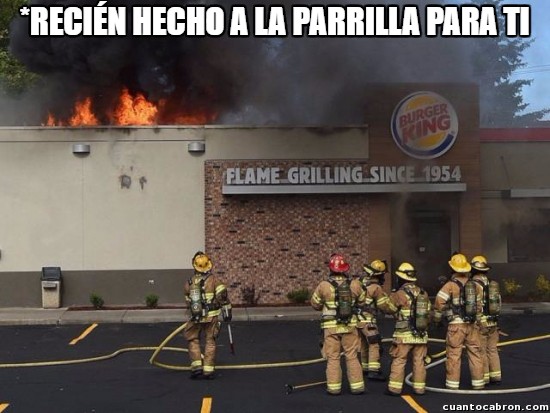 bomberos,Burger King,exceso,incendio,parrilla