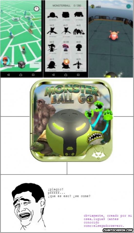 android,geolocalización,juego,monster ball go,plagio