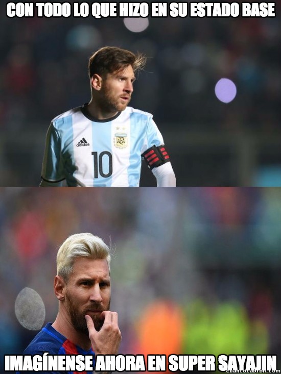 Argentina,Barcelona,Messi,Platinado,Super Sayajin