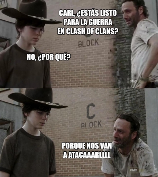 carl,clash of clans,the walking dead