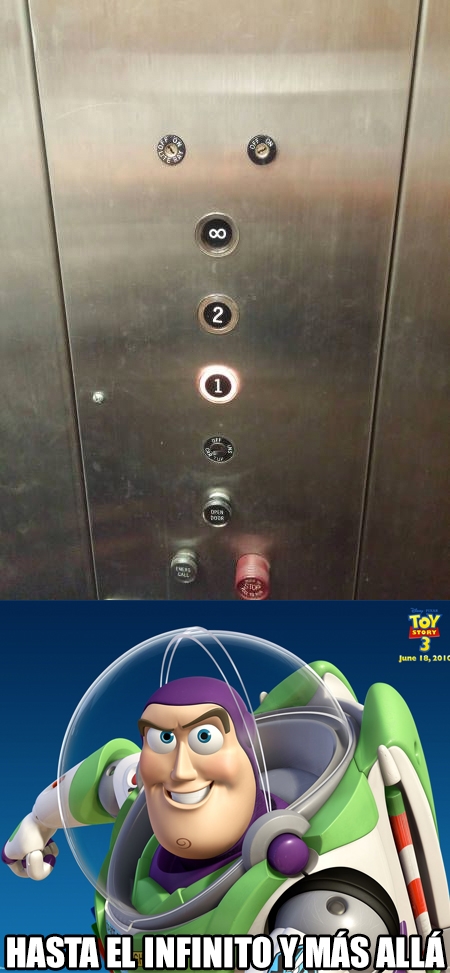 ascensor,buzz lightyear,infinito