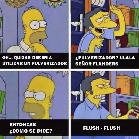 flanders,flush,Homer,pulverizador,señor,simpson,ulala