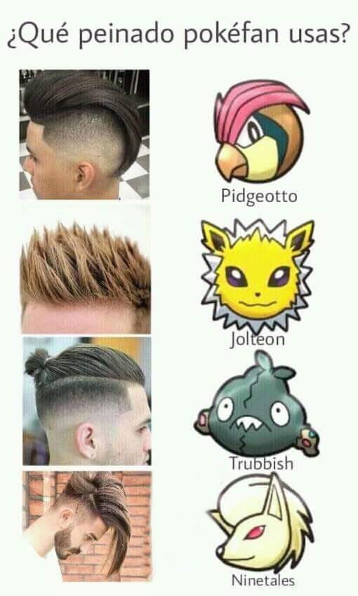 Meme_otros - Pokémon manda en la moda de los peinados
