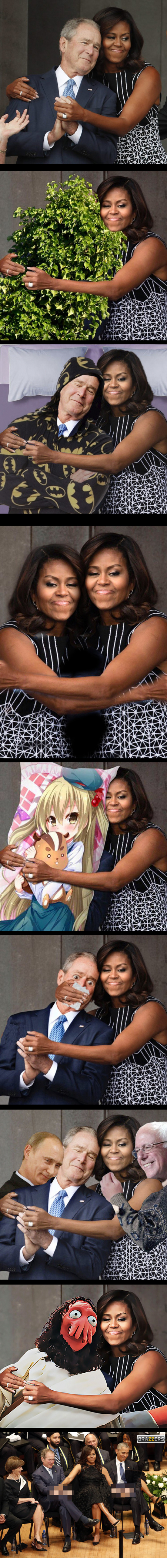 Meme_otros - Michelle Obama y el abrazo que llenó internet de memes