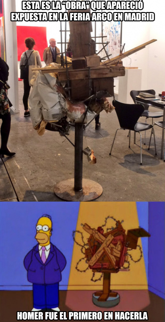 Meme_otros - Los Simpson vuelven a predecir algo. Ahora una obra de arte en ARCO Madrid