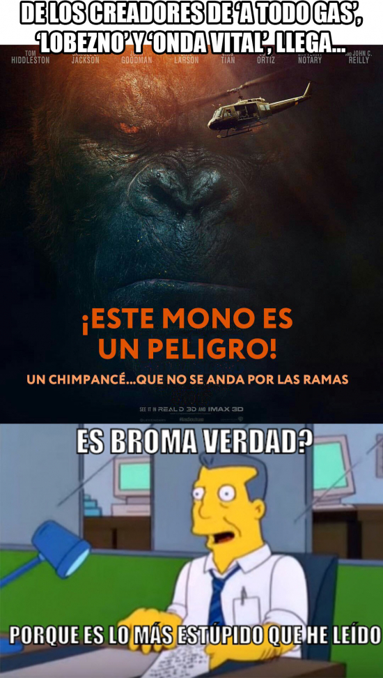 Meme_otros - España lo ha vuelto a hacer, ahora traduciendo el título de 'Kong'