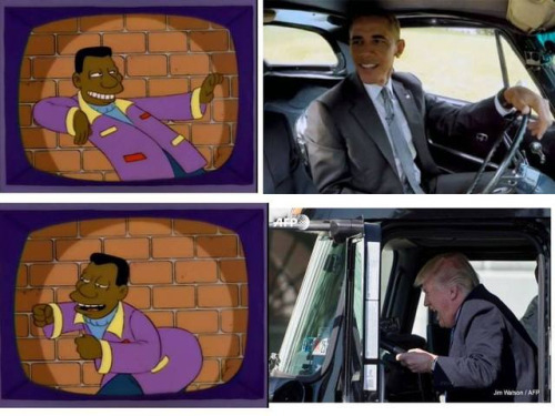 Meme_otros - Los Simpson lo han vuelto a hacer, ahora con Obama y Trump