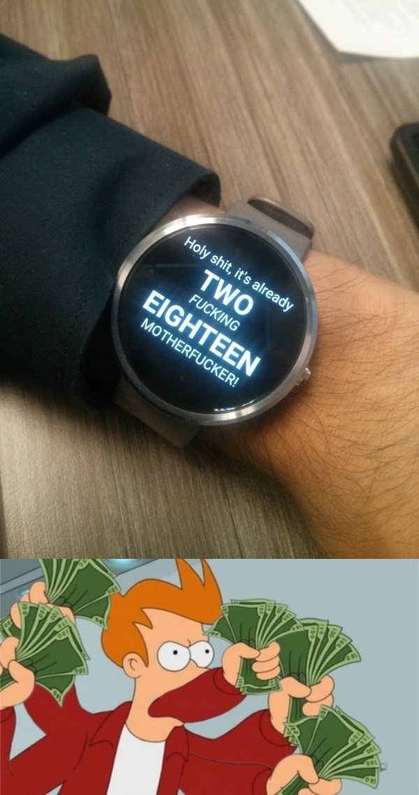 Meme_fry - El reloj más genial