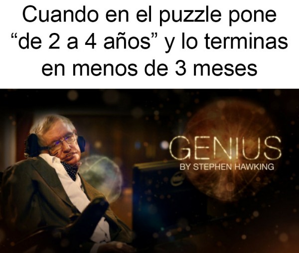 años,capacidad,diferencia,dificultad,genio,genius,inteligencia,meses,puzzle,resolver,Stephen Hawking,tiempo
