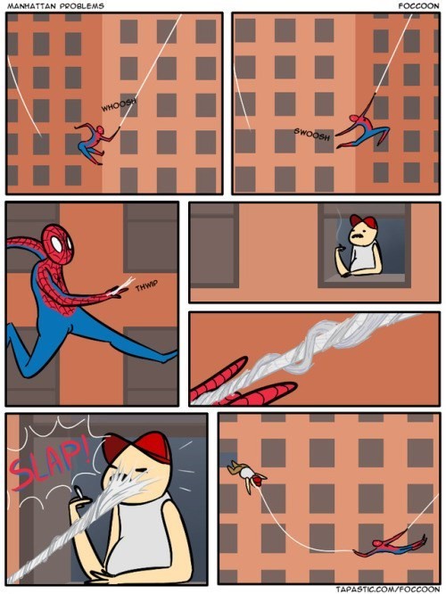 Otros - Los problemas de andar como Spiderman