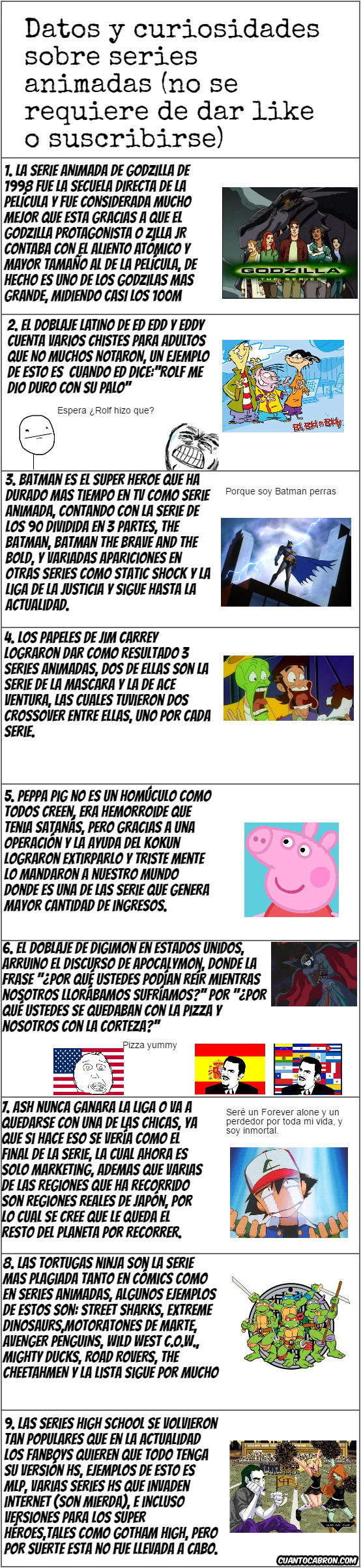 Otros - Datos de series animadas