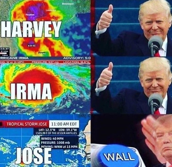 huracán,muro,trump