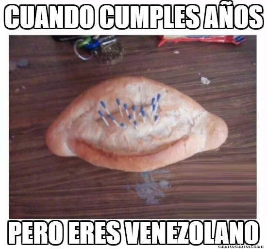 cumplir años,edad,pan,pastel,venezolano,Venezuela