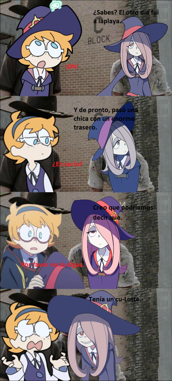Carl,Little witch academia,Lotte,Sucy