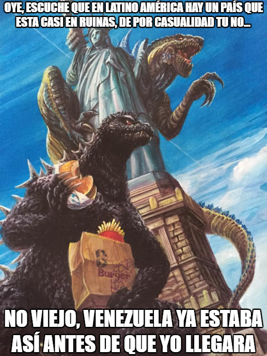 Meme_otros - Ni Godzilla puede hacer tanto daño