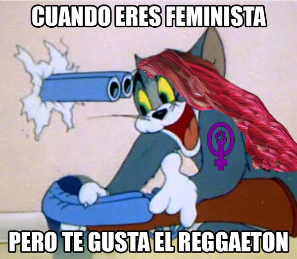 escopeta,feminazi,feminista,gato tom,hipocresia,mentiras,reggaeton