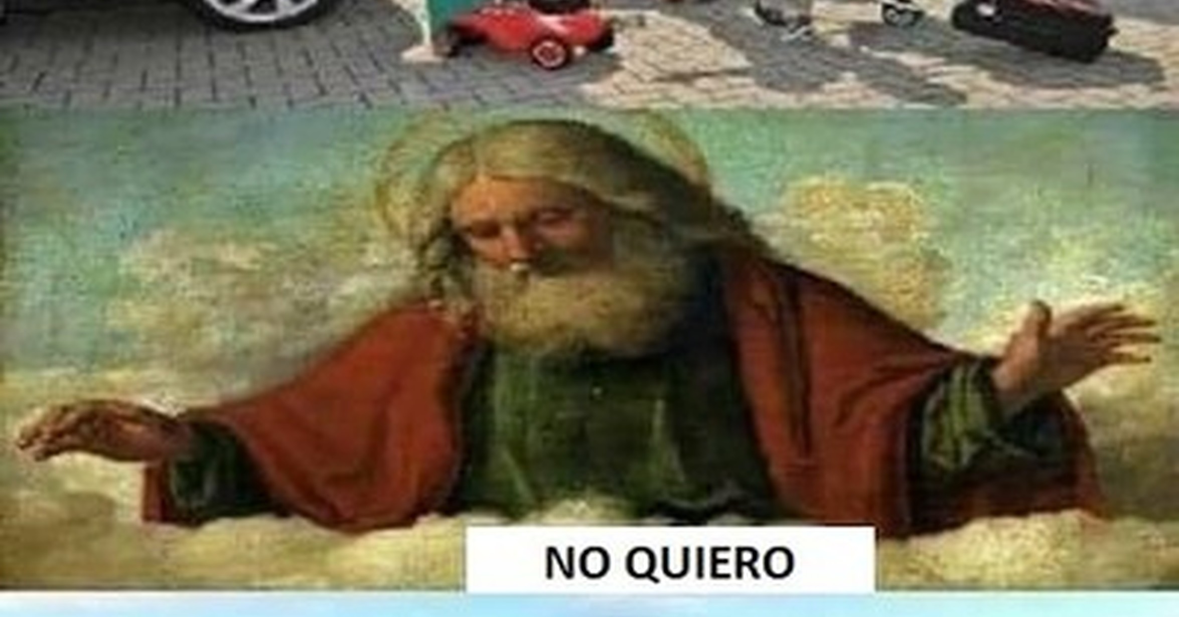 Cuánto cabrón / Este dios y sus planes... Menudo loquillo