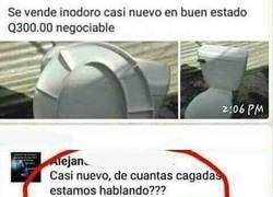 Enlace a Vende un inodoro por internet y la respuesta que recibe es demasiado grande