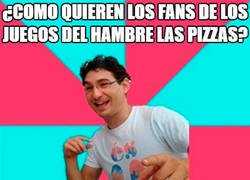 Enlace a Fans de Los Juegos del Hambre y las pizzas