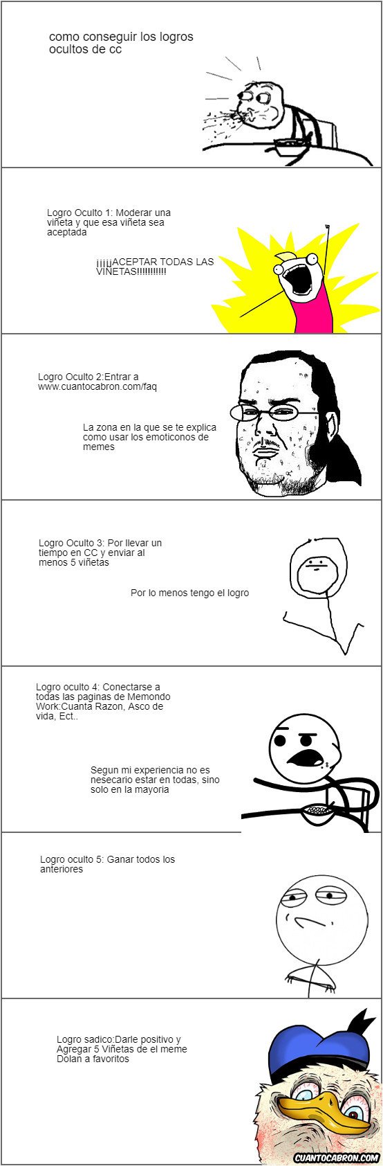 cereal guy,challenge acepted,cuantocabron,dolan,friki,logros,oculto,patata
