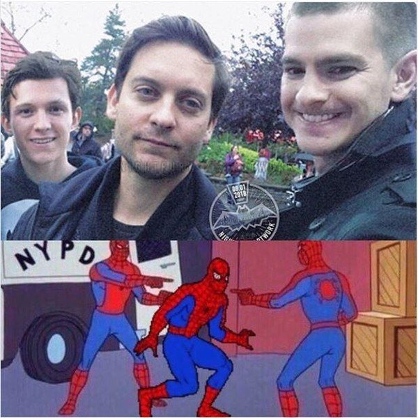 Meme_otros - Reunión épica de Spidermans