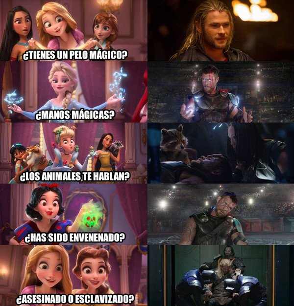 Meme_otros - Thor es una princesa Disney