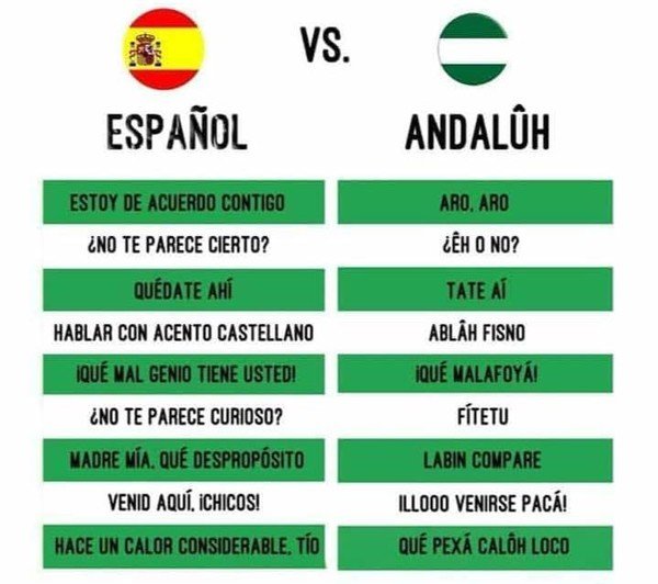 Meme_otros - La diferencia del español vs andaluz