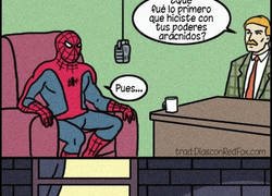 Enlace a Spiderman usa poderes para su propio beneficio personal