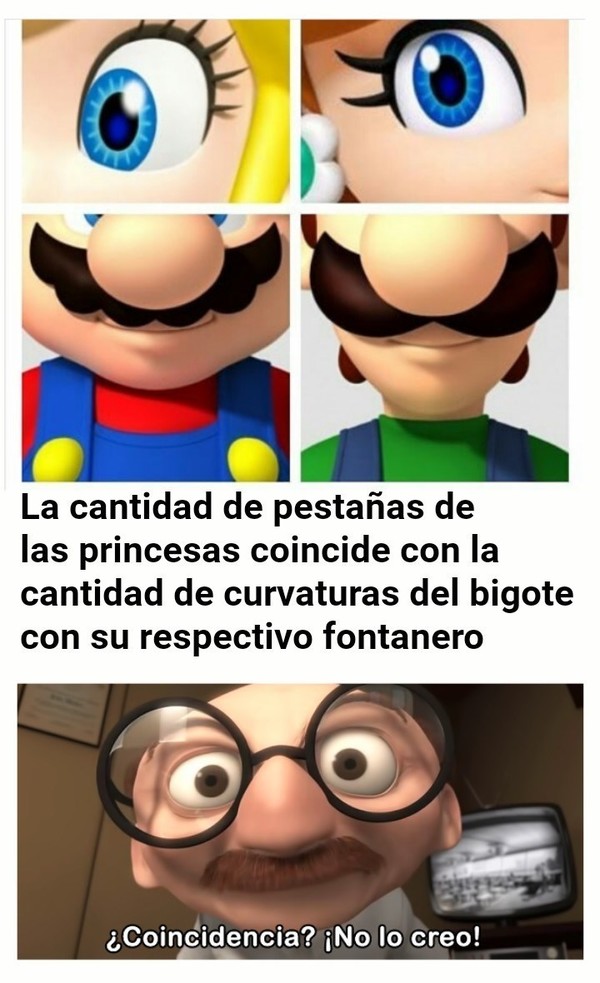 Meme_otros - La gran coincidencia entre Mario/Luigi y las princesas