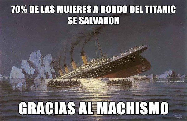 Meme_otros - El machismo en el Titanic