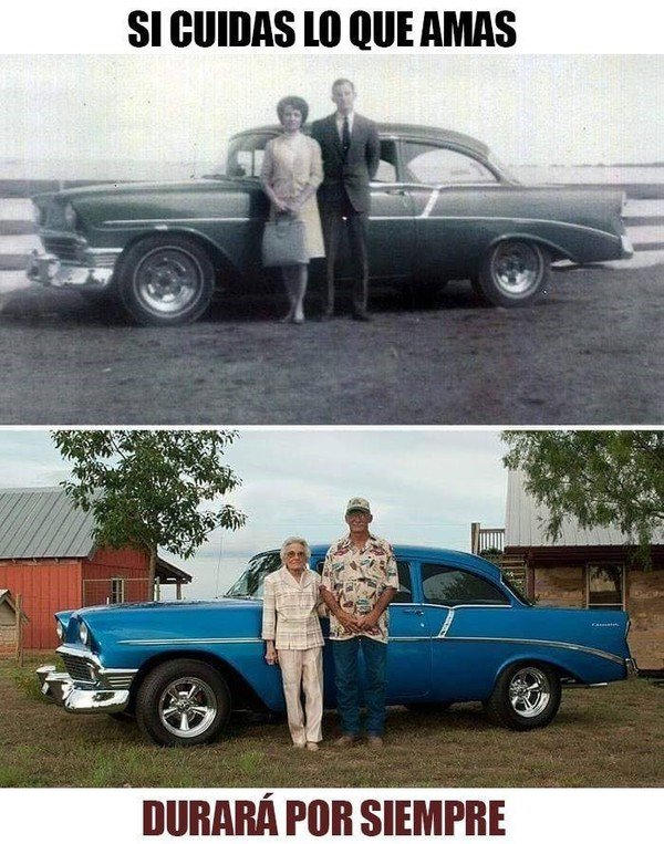 años después,coche,mujer