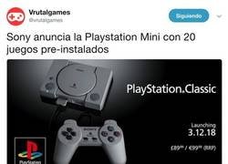 Enlace a Sony anuncia la Playstation Mini con 20 juegos pre-instalados