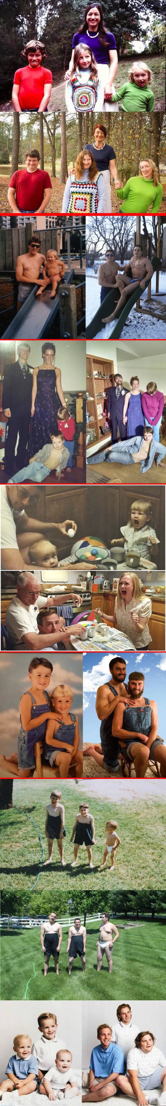 Meme_otros - La moda de recrear fotos antiguas en familia a veces da resultados muy perturbadores