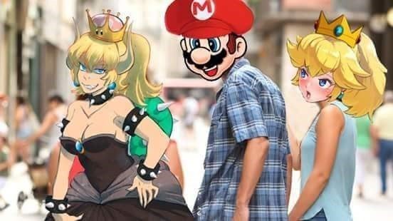 Meme_otros - Mario tiene nueva princesa a la que adorar