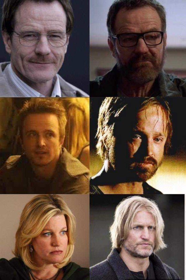 Meme_otros - La evolución de los personajes de Breaking Bad